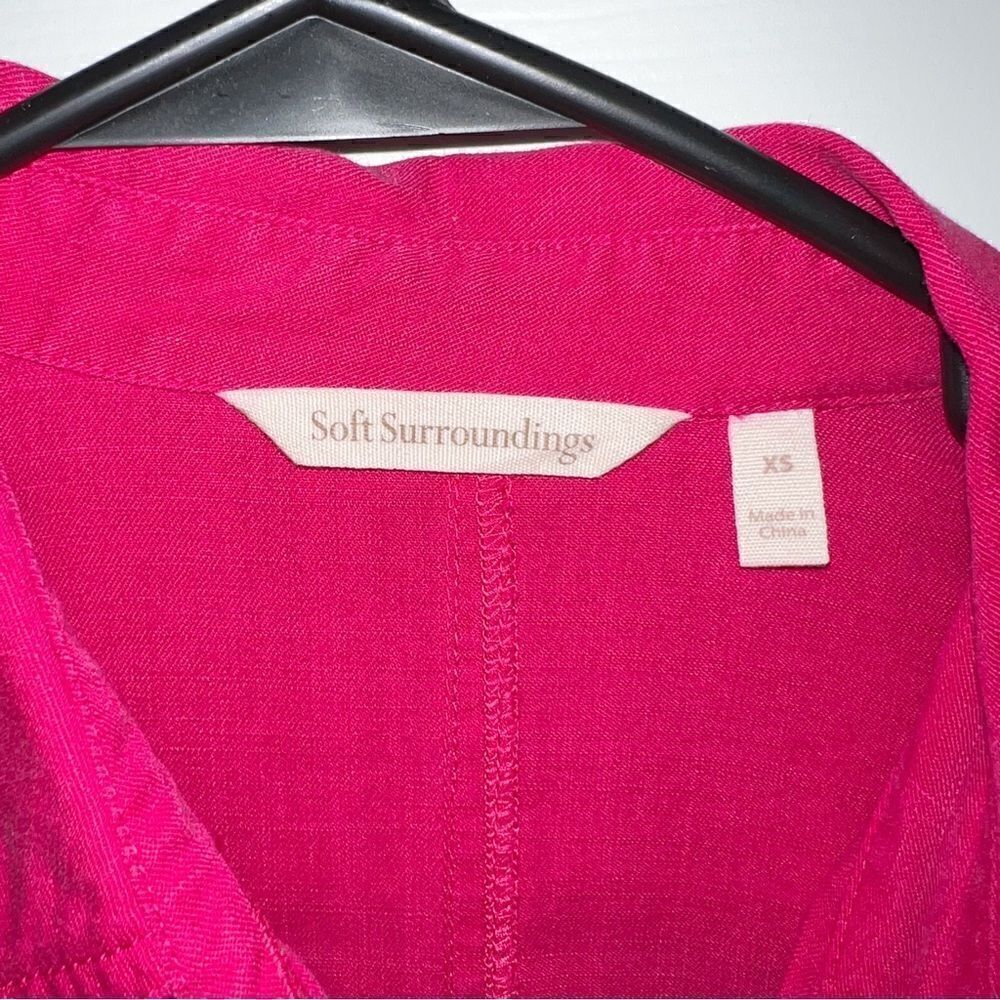 Soft Surroundings Button Up Tunic In Fuchsia W/ M… - image 3